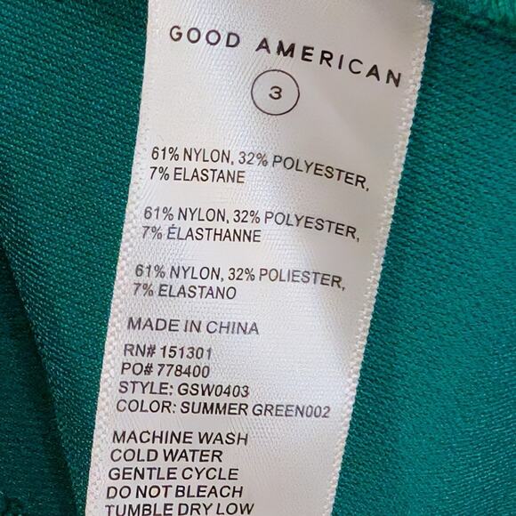 Good American Shirt Dress Green Sparkle NYE Festive Holiday Glam - Size 3(L) - Picture 7 of 8